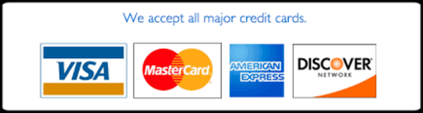 Our accepted Payment methods - Debit and Credit cards